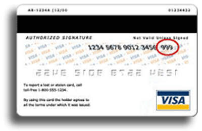 CVV2 Visa, MasterCard, Discover